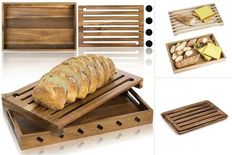 Detailed view of Best Bread Boards With Crumb Catcher