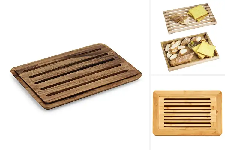 Detailed view of Best Cutting Boards with Crumb Catcher