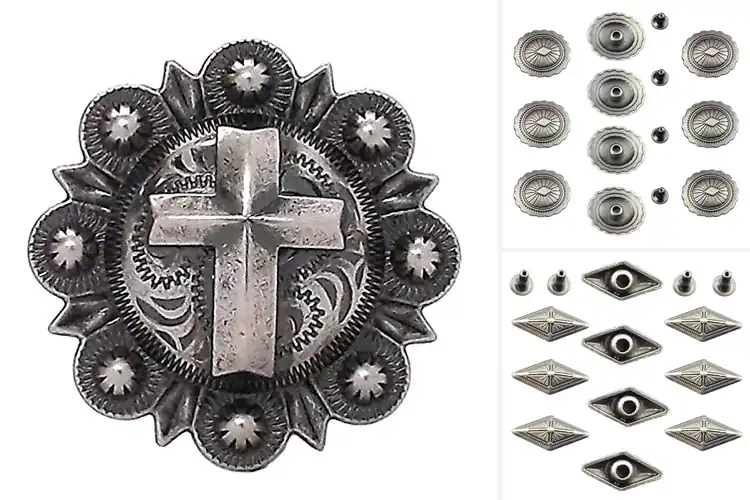 Detailed view of Best Decorative Silver Gun Metal Conchos