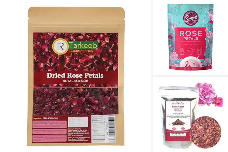 Detailed view of Best Dried Rose Petals For Baking