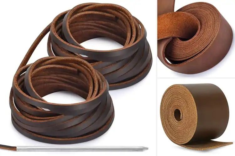 Detailed view of Best Full Grain Leather Strips
