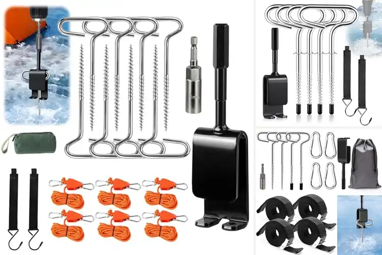 Detailed view of Best Ice Anchor Sets: Secure Your Shelter Fast