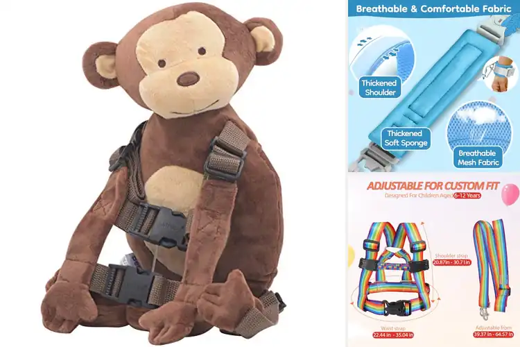 Detailed view of Best Kids Safety Harness Backpacks