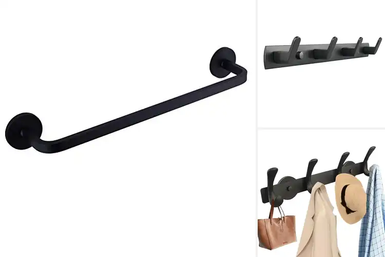 Detailed view of Best Magnetic Towel Rack With Hooks