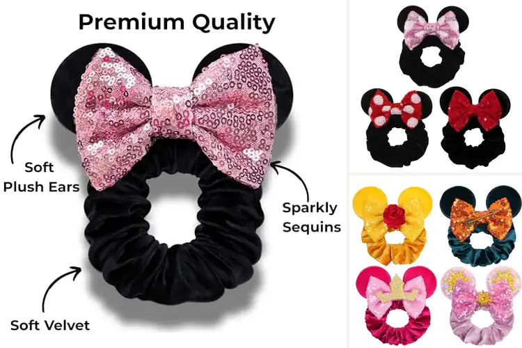 Detailed view of Best Mouse Ear Scrunchies For Parties