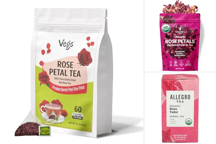 Detailed view of Best Non caffeinated Rose Petal Tea Mix