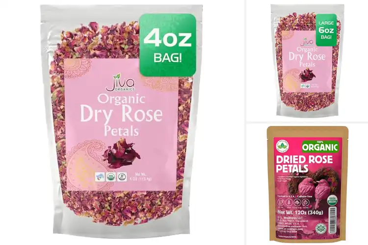 Detailed view of Best Organic Dried Rose Petals