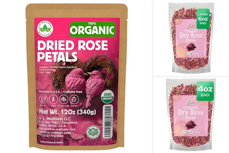 Detailed view of Best Organic Rose Petals: Pure Elegance for Tea & Crafts
