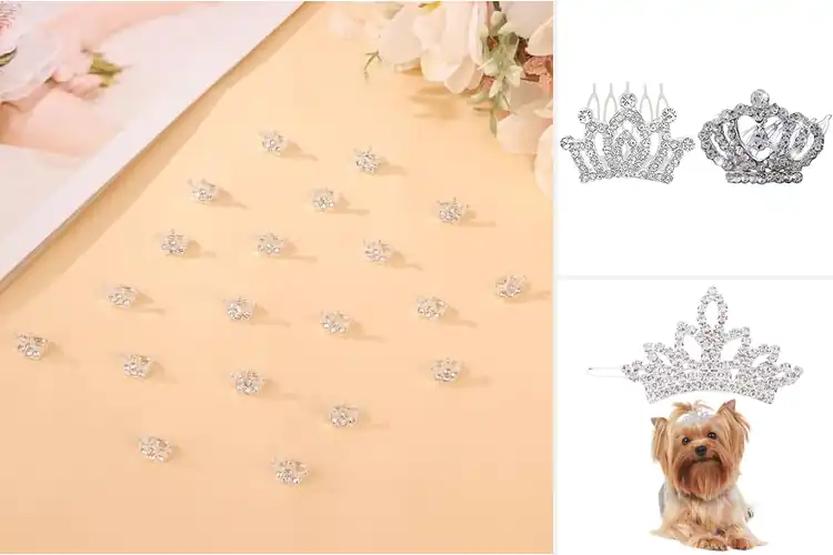 Detailed view of Best Rhinestone Crown Clips