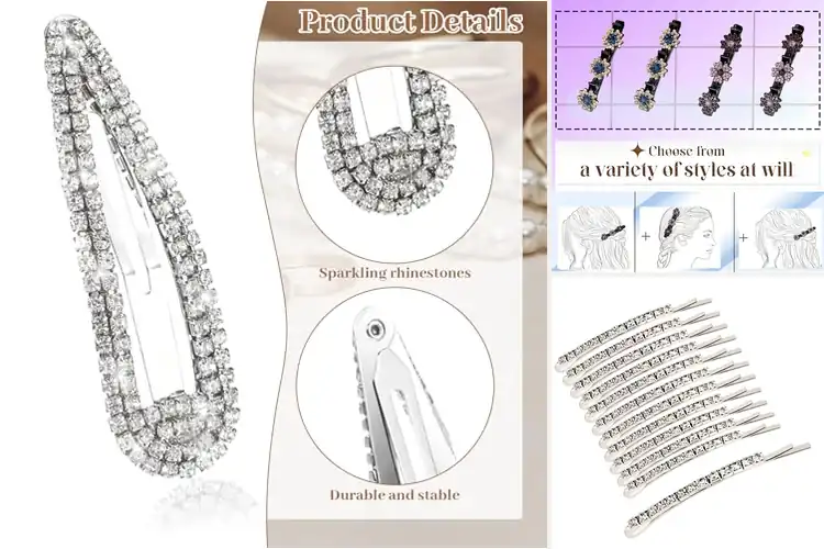 Detailed view of Best Rhinestone Hair Clips: Top 10 Stylish & Durable Picks