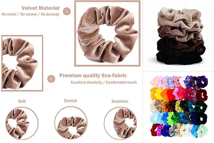 Detailed view of Best Velvet Scrunchies For Women